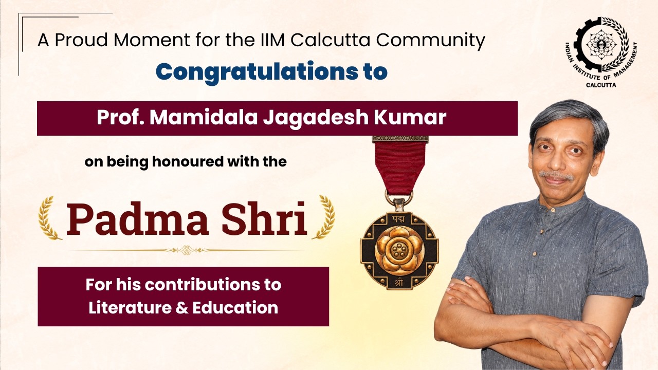 Prof. Mamidala Jagadesh Kumar Receives Prestigious Padma Shri Award